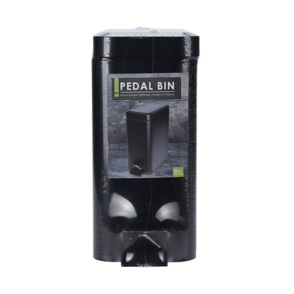 Cubo Con Pedal 5l Metal Negro