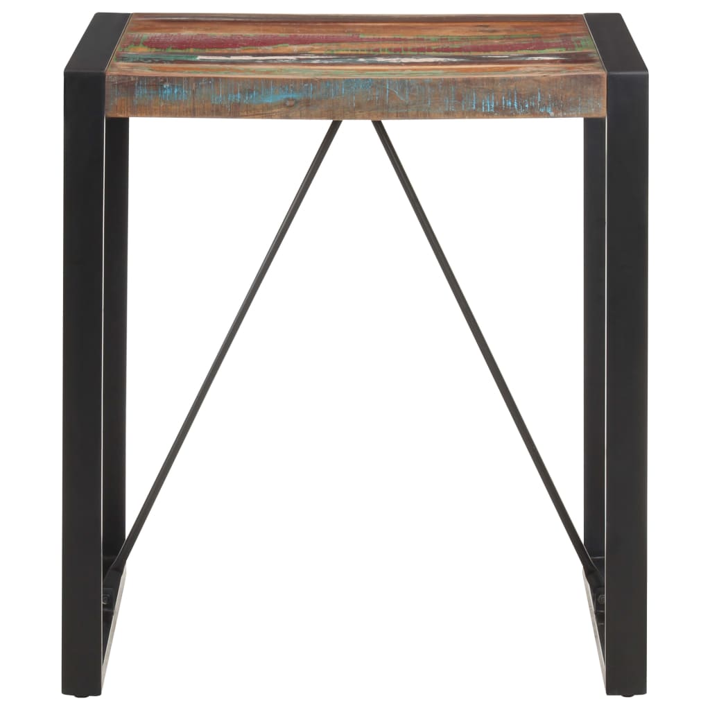 Mesa De Comedor De Madera Maciza Reciclada 70x70x75 Cm._0