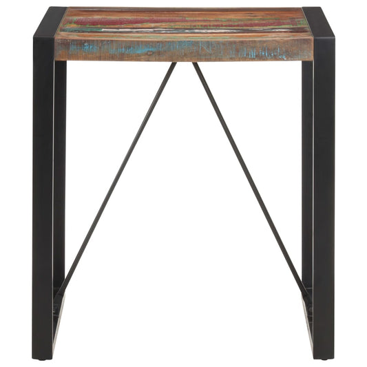 Mesa De Comedor De Madera Maciza Reciclada 70x70x75 Cm._0