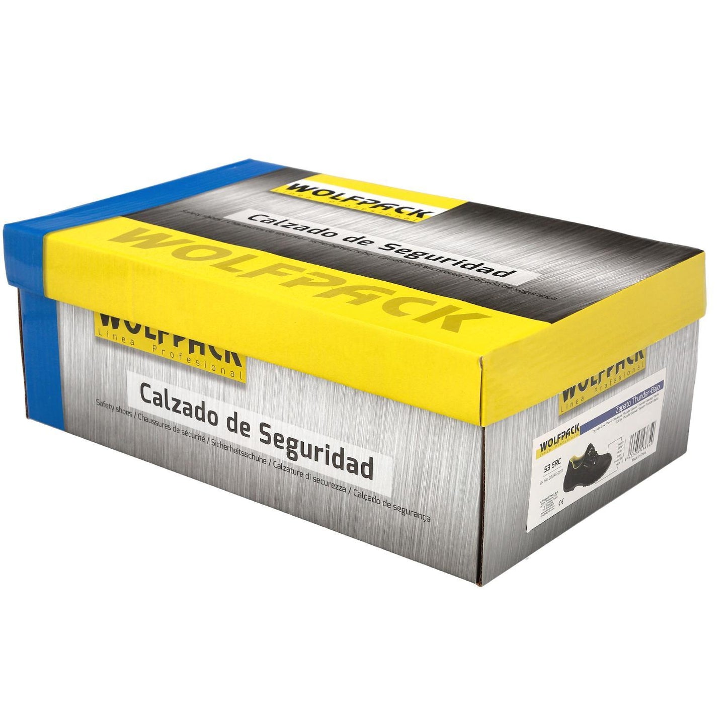 Zapatos Seguridad S3 Piel Negra Wolfpack  Nº 40 Vestuario Laboral,calzado Seguridad, Botas Trabajo. (par)