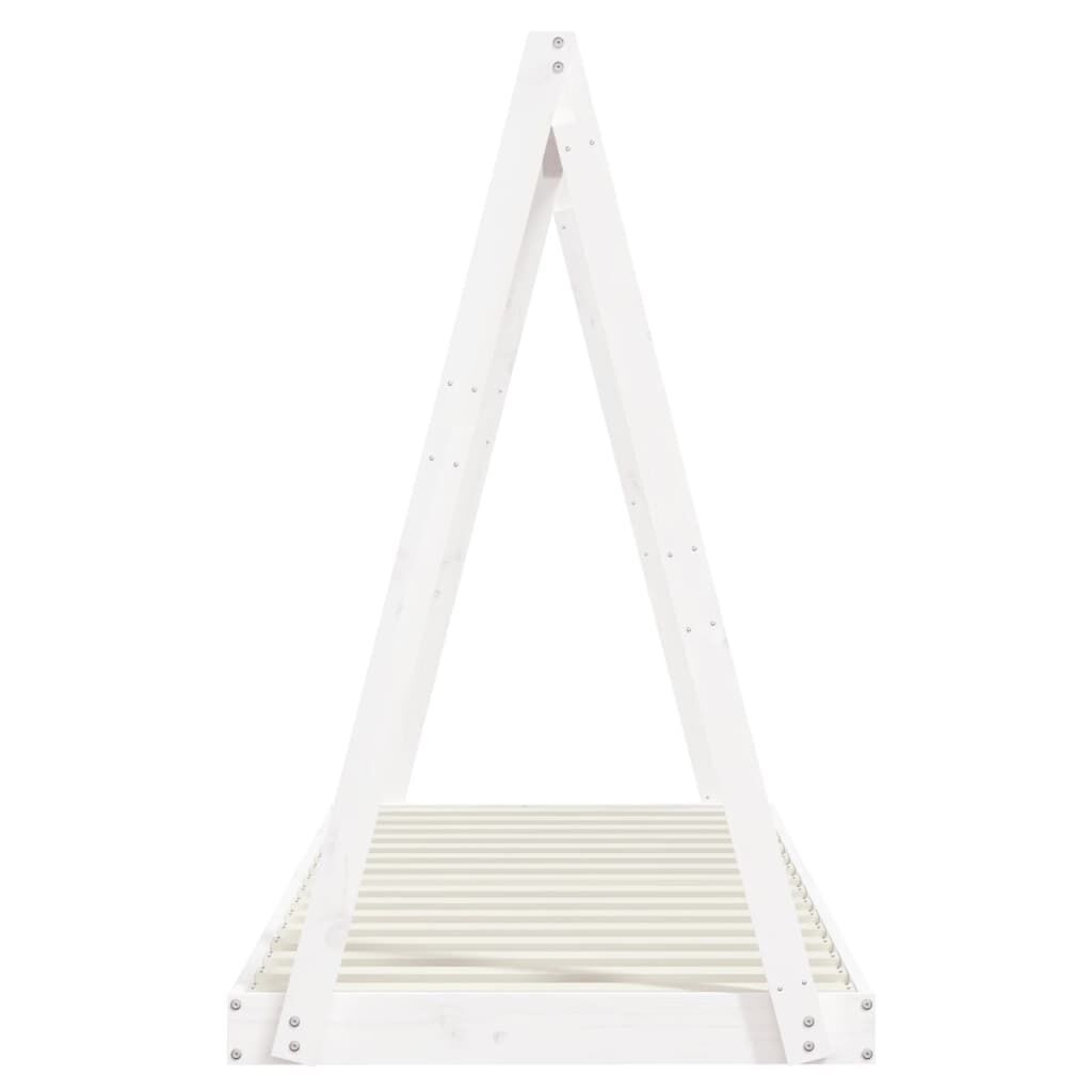 Vidaxl Estructura De Cama Para Niños Madera De Pino Blanco 80x200 Cm_4