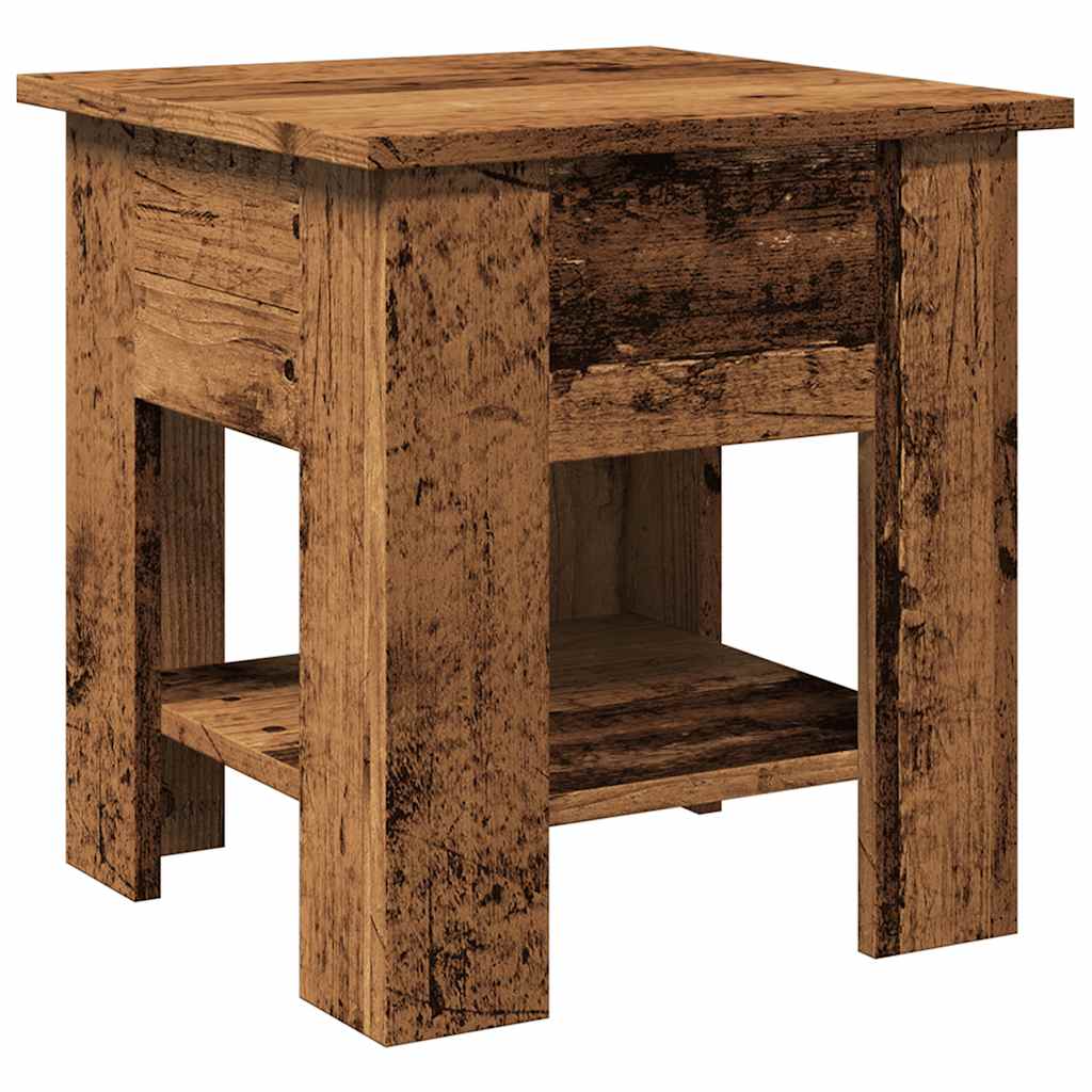 Mesa De Centro Madera Ingeniería Madera Envejecida 40x40x42 Cm_4
