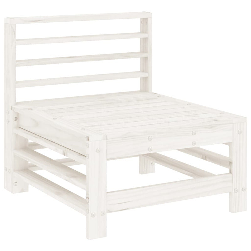 Vidaxl Juego De Muebles De Jardín 6 Piezas Madera Maciza Pino Blanco_5