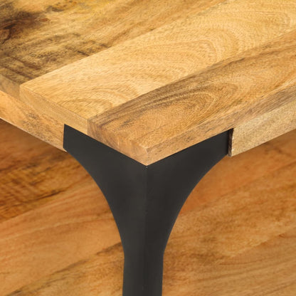 Mesa De Centro Con 2 Alturas Acero Y Madera Mango 100x55x38 Cm_3