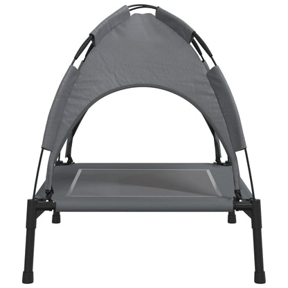 Cama Para Perros Con Dosel Antracita Tela Oxford Y Acero / Vetonek_5