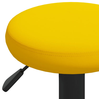 Taburetes De Cocina 2 Unidades Terciopelo Amarillo Mostaza_5