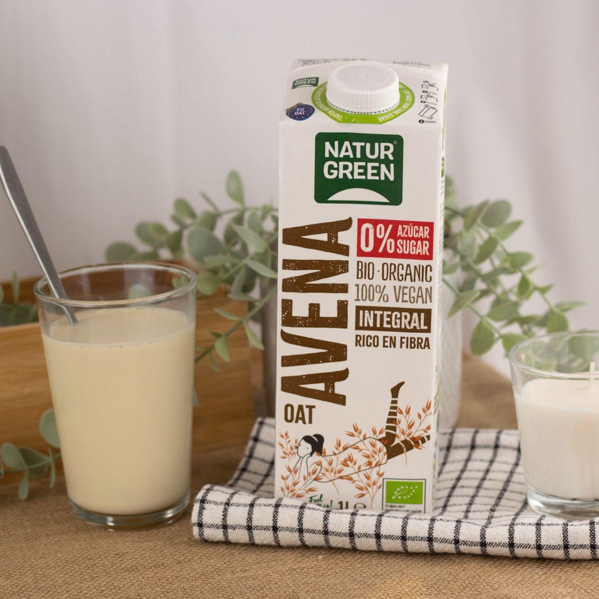 Bebida de Avena Integral 0% Azúcares Bio NaturGreen 1 L