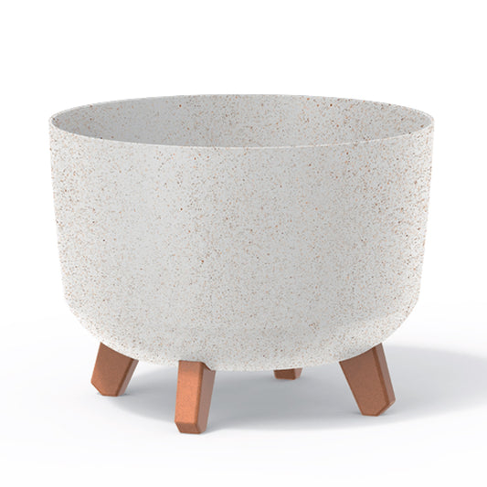 Macetero Color Blanco Roto,sin Depósito , Colección Gracia De 28,5 X 28,5 X 22 Cm, Capacidad De 9,8 L.