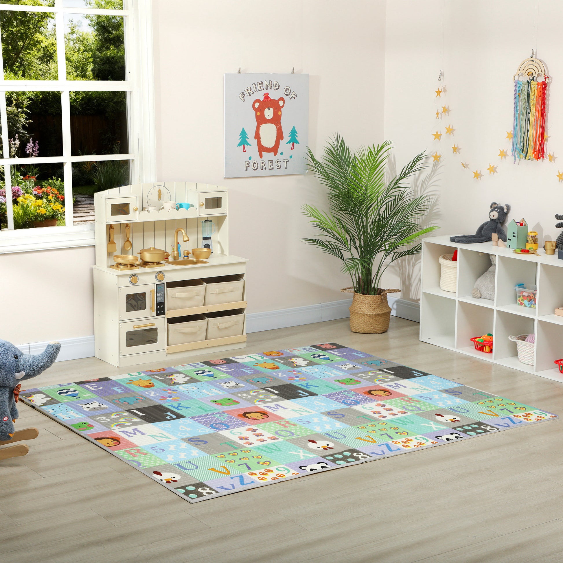 Aiyaplay Alfombra Bebé Acolchada Plegable Reversible 150x180 Cm Multicolor_1