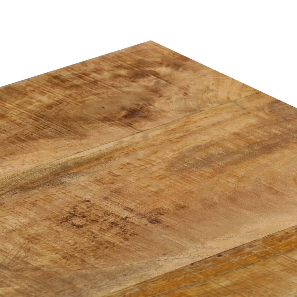 Mesa De Centro Madera Maciza De Mango Y Acero 100x50x35 Cm_3
