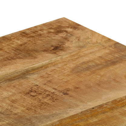 Mesa De Centro Madera Maciza De Mango Y Acero 100x50x35 Cm_3