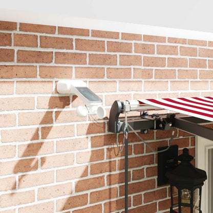 Toldo Retráctil Rojo Y Blanco 400 X 350 Cm Poliéster_3