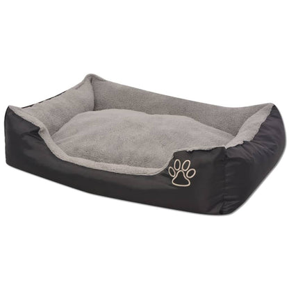 Vidaxl Cama Para Perro Con Cojín Acolchado Talla S Negra_1