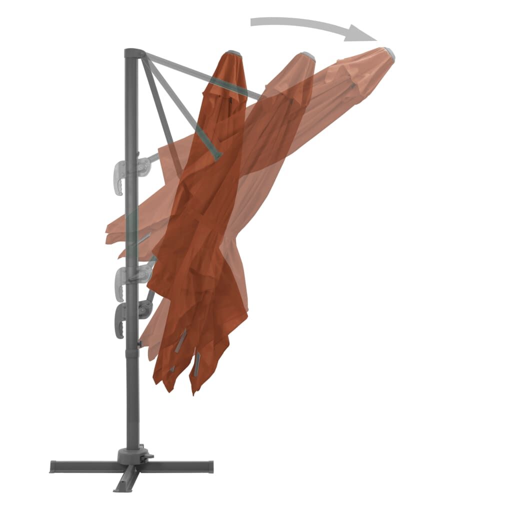 Vidaxl Sombrilla Jardín Voladiza Palo De Aluminio Terracota 400x300 Cm_4