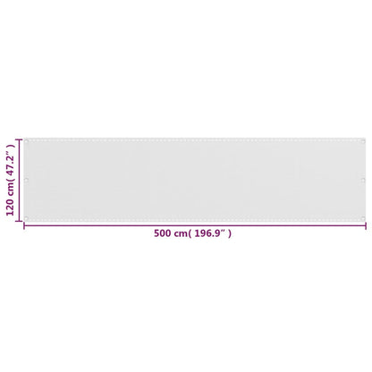 Vidaxl Toldo Para Balcón Hdpe Blanco 120x500 Cm_2