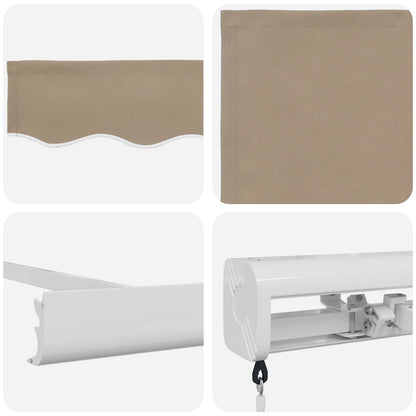 Toldo Retráctil Beige 350 X 250 Cm Lona Y Aluminio_3