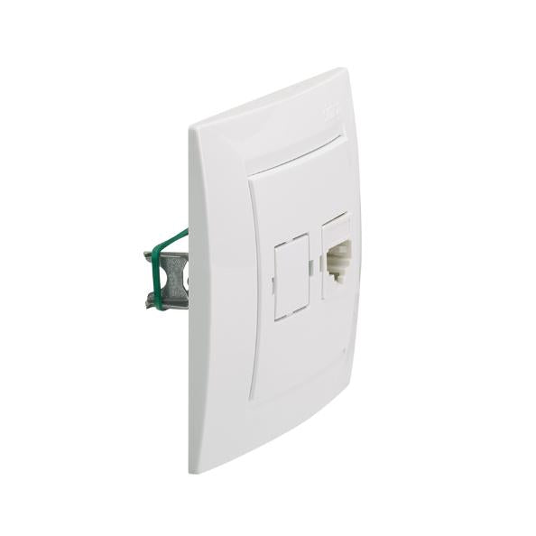 Simon 15 toma de teléfono Blanco