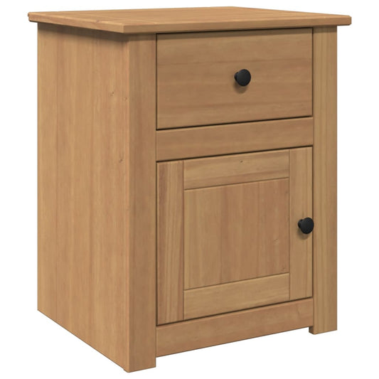 Mesita De Noche Panama Madera Maciza De Pino 46x40x57 Cm_0