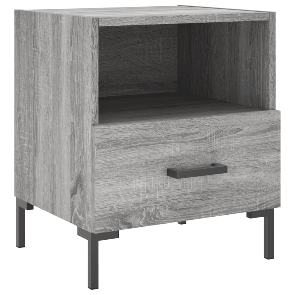 Mesitas Noche 2 Uds Madera Ingeniería Gris Sonoma 40x35x47,5 Cm_4