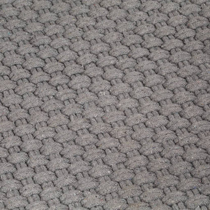 Alfombra Rectangular Algodón Gris 180x250 Cm / Vetonek_3