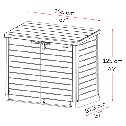 Arcón Cubre Cubos Exterior 1200 L Pvc Marrón_2