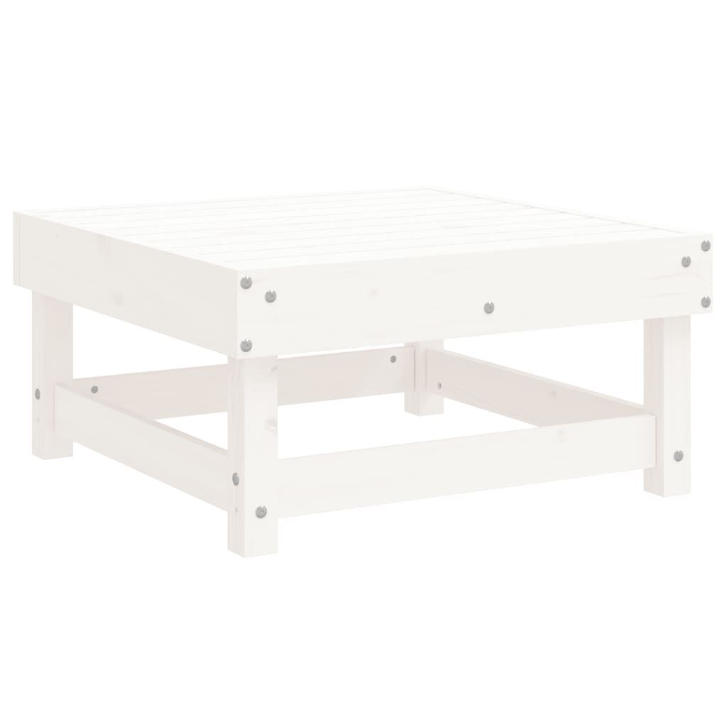 Vidaxl Juego De Muebles De Jardín 10 Piezas Madera Maciza Pino Blanco_4