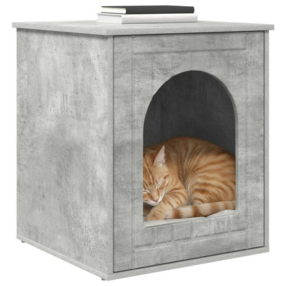 Casa Para Gatos Concreto 53 X 52 X 62 Cm Madera De Ingeniería_2