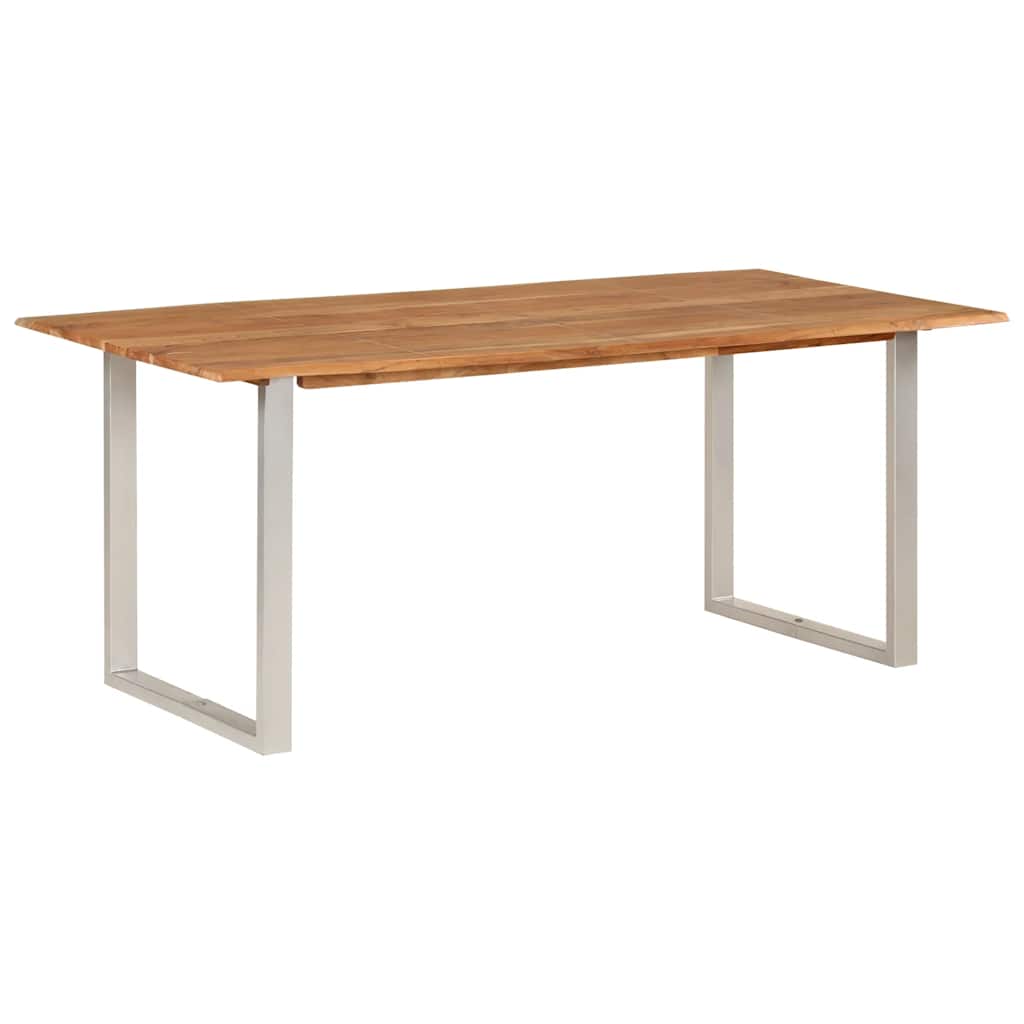 Mesa De Comedor De Madera Maciza De Acacia 180x90x76 Cm_0