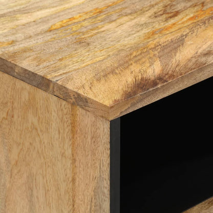 Mesita De Noche Madera Maciza De Mango 50x33x60 Cm_4