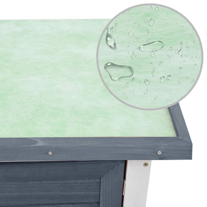 Vidaxl Jaula Conejera Con 1 Puerta Madera Gris_5