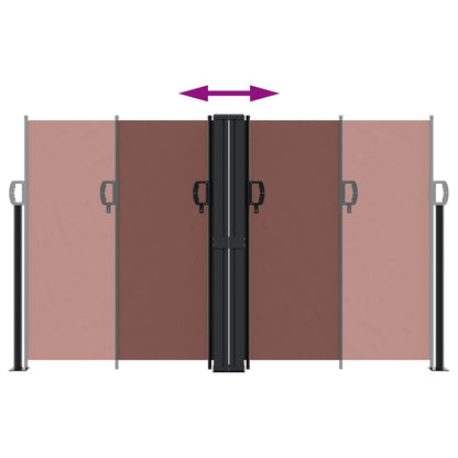 Vidaxl Toldo Lateral Retráctil Marrón 140x600 Cm_4
