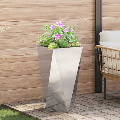 Jardinera Plateado 40 X 40 X 75 Cm Acero Inoxidable_1