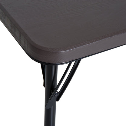 Outsunny Mesa Plegable Portátil Para Camping Mesa Auxiliar Multiusos Marrón_4