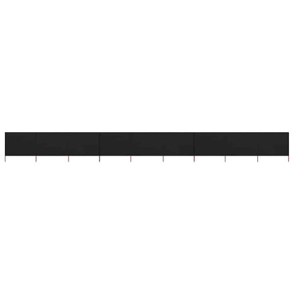 Vidaxl Paravientos De Playa De 9 Paneles Tela Negro 1200x80 Cm_0