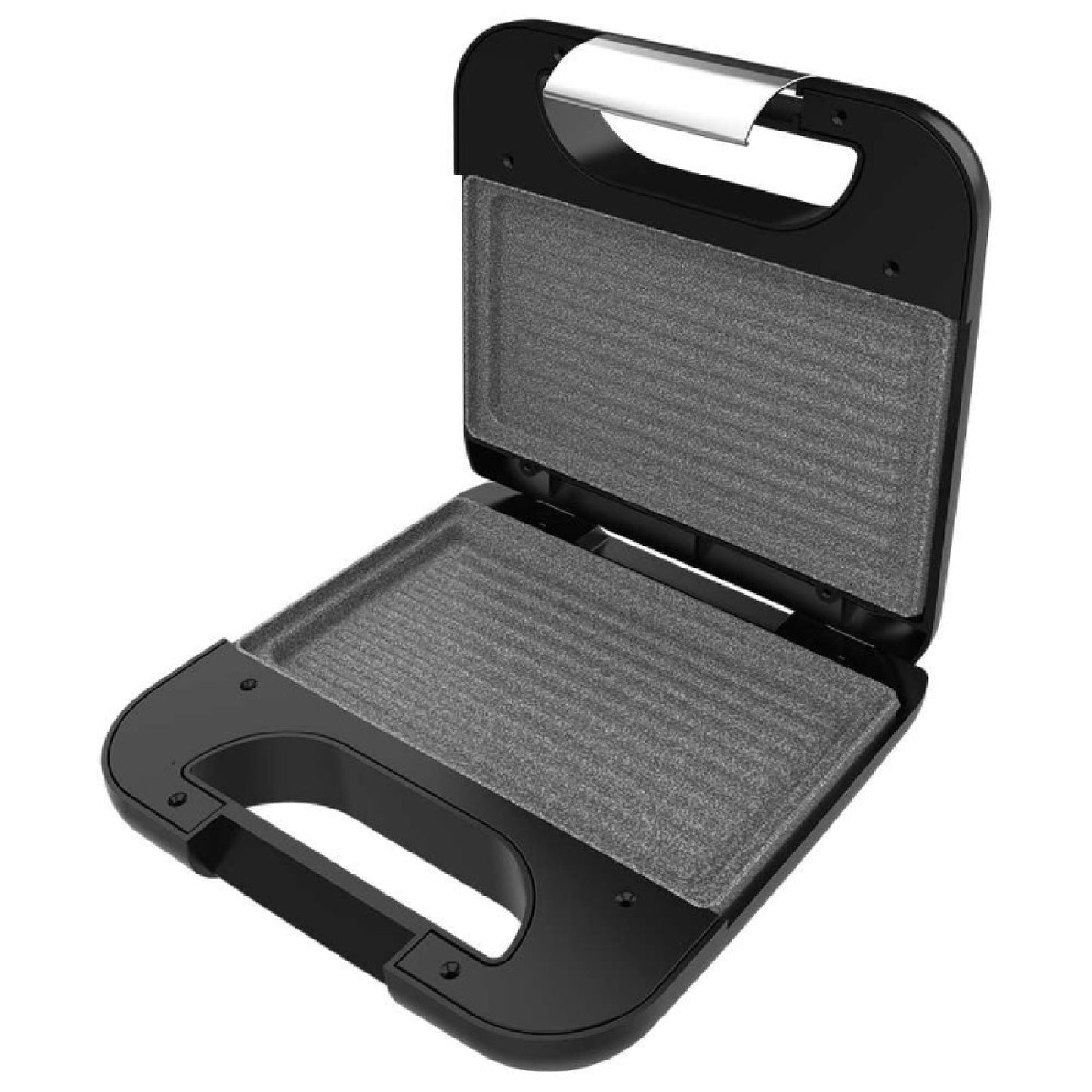 Sandwichera Rock'ntoast Grill +, 800w De Potencia, Revestimiento Piedra Rockstone, Antiadherente, Acero Inoxidable, Revestimiento Ecológico Libre Pf_3