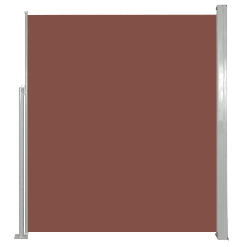 Vidaxl Toldo Lateral Retráctil De Jardín Marrón 120x500 Cm_0