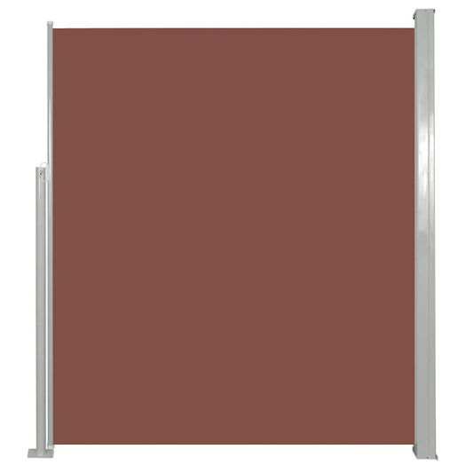 Vidaxl Toldo Lateral Retráctil De Jardín Marrón 120x500 Cm_0