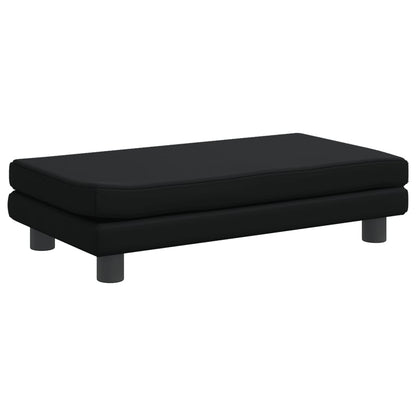 Cama De Perros Con Extensión Cuero Sintético Negro 100x50x30 Cm / Vetonek_4