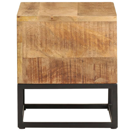 Mesa Auxiliar De Madera De Mango Rugosa 30x30x33 Cm_0