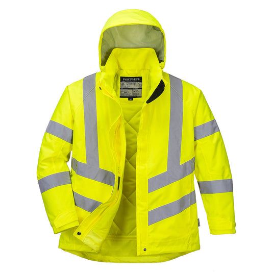 Chaqueta De Invierno De Alta Visibilidad Para Mujer / Xs / Amarillo_0