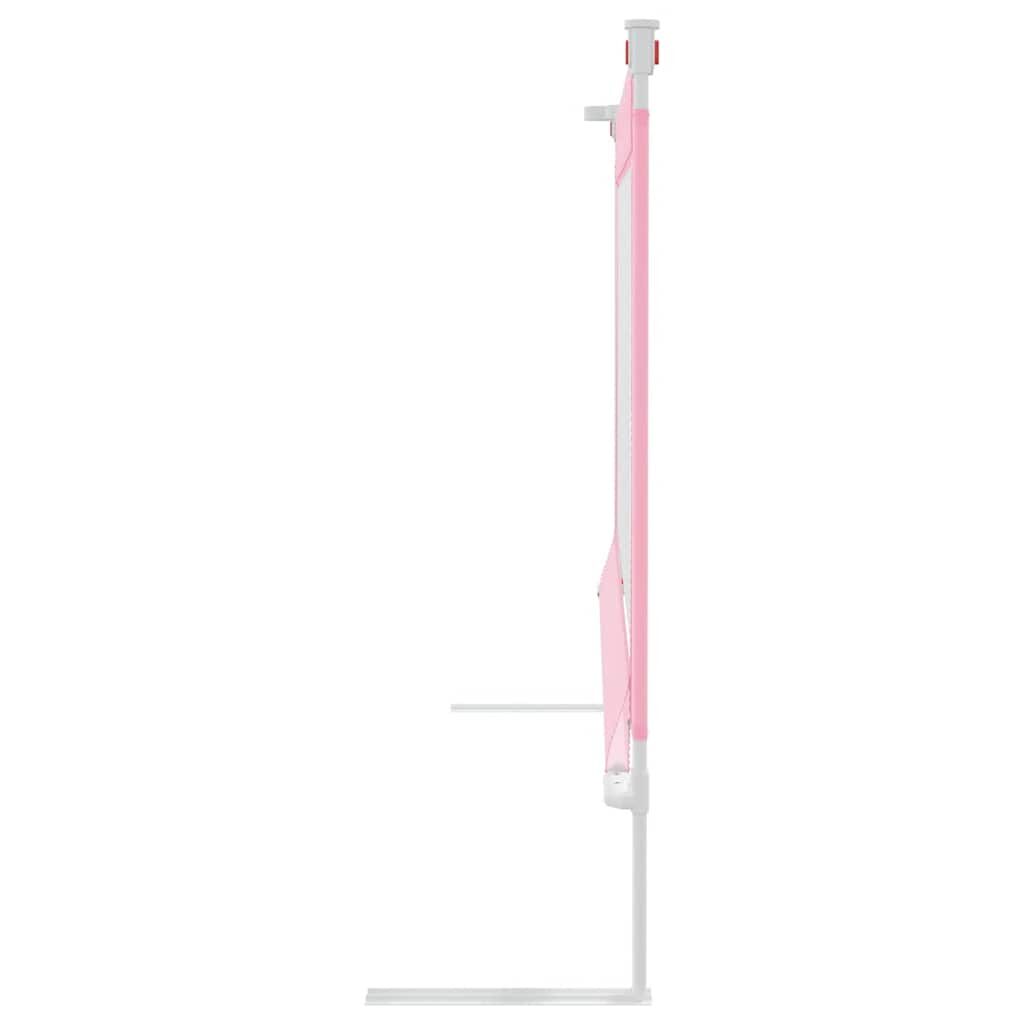 Vidaxl Barandilla De Seguridad Cama De Niño Rosa Tela 200x25 Cm_3