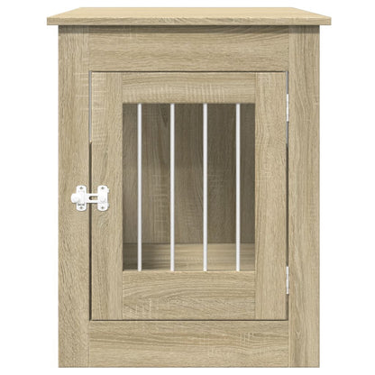 Vidaxl Jaula Para Perros Madera De Ingeniería Roble Sonoma 55x80x68 Cm_3