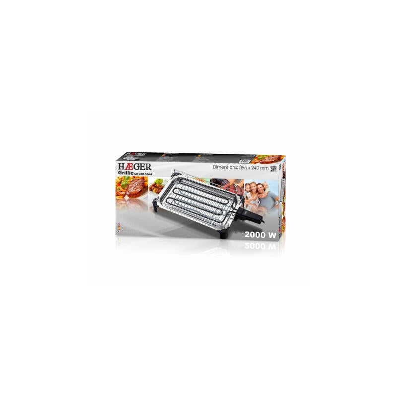 Haeger Grillie Parrilla Mesa Eléctrico Acero Inoxidable 2000 W_1