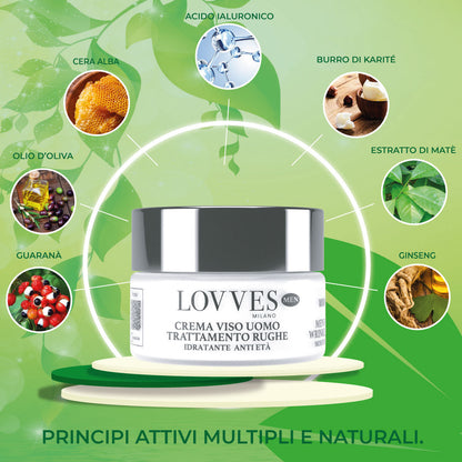 Lovves Crema Facial Antiarrugas Para Hombre 50ml_3