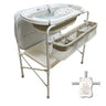 Bathby | Bañera Bebé 5 En 1 Plegable Con Soporte, Cojín Antideslizante, Cambiador (gris Pro)