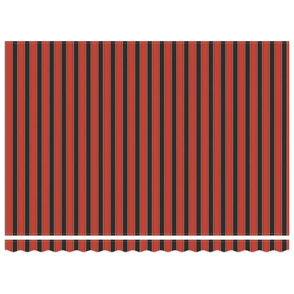 Toldo Retráctil Aluminio Y Tela Naranja Y Marrón 4,5x3 M_2
