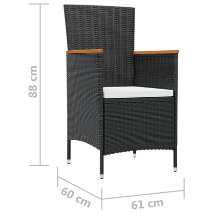 Vidaxl Set De Comedor De Jardín 7 Piezas Y Cojines Ratán Sintético_2
