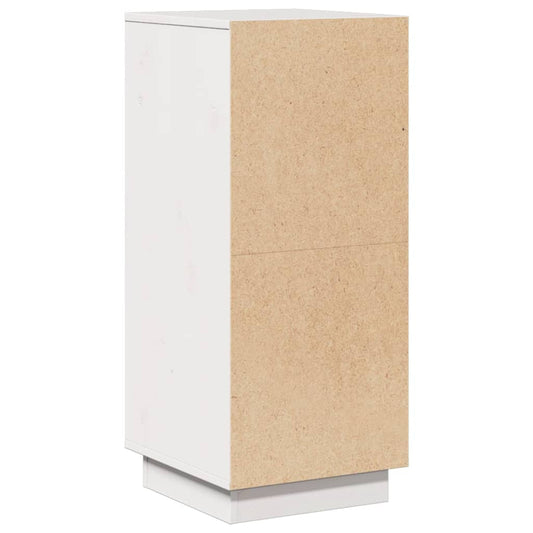 Aparador De Madera Maciza De Pino Blanco 31,5x34x75 Cm / Vetonek_0