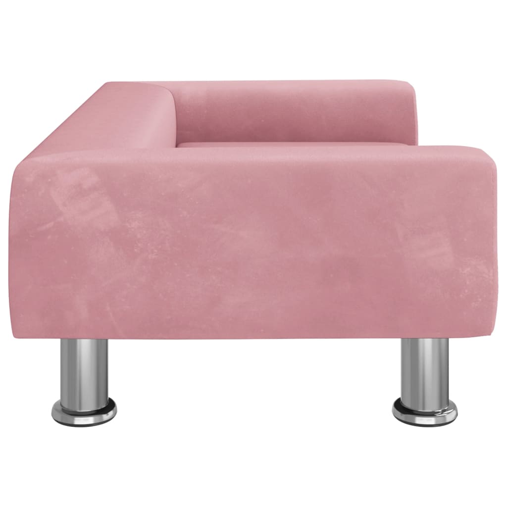 Cama Para Perros De Terciopelo Rosa 70x45x26,5 Cm / Vetonek_4