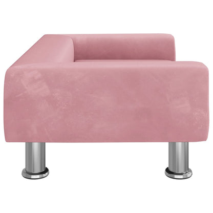 Cama Para Perros De Terciopelo Rosa 70x45x26,5 Cm / Vetonek_4